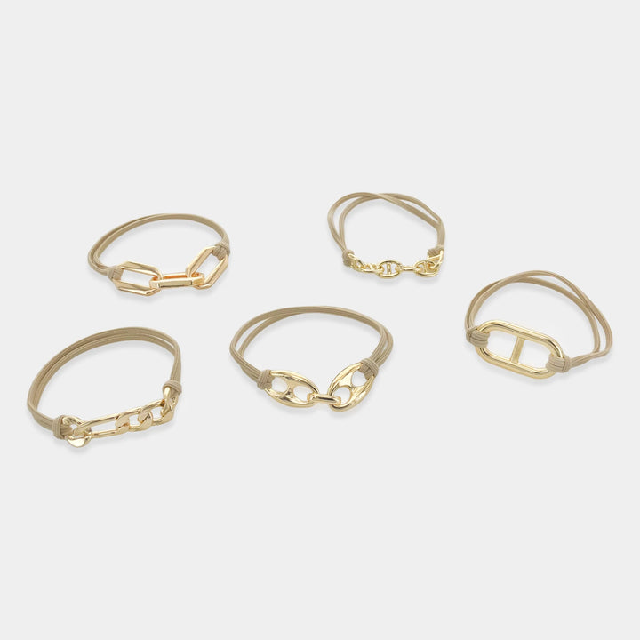 AHT11 - 5pc Hair Tie - Bracelet Set