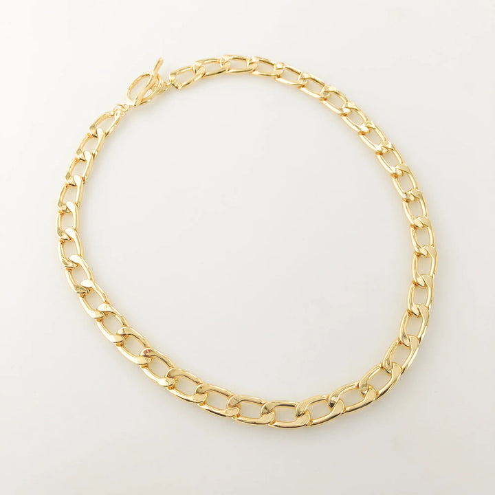 ANK096 - 18" Glossy Cuban Chain Necklace