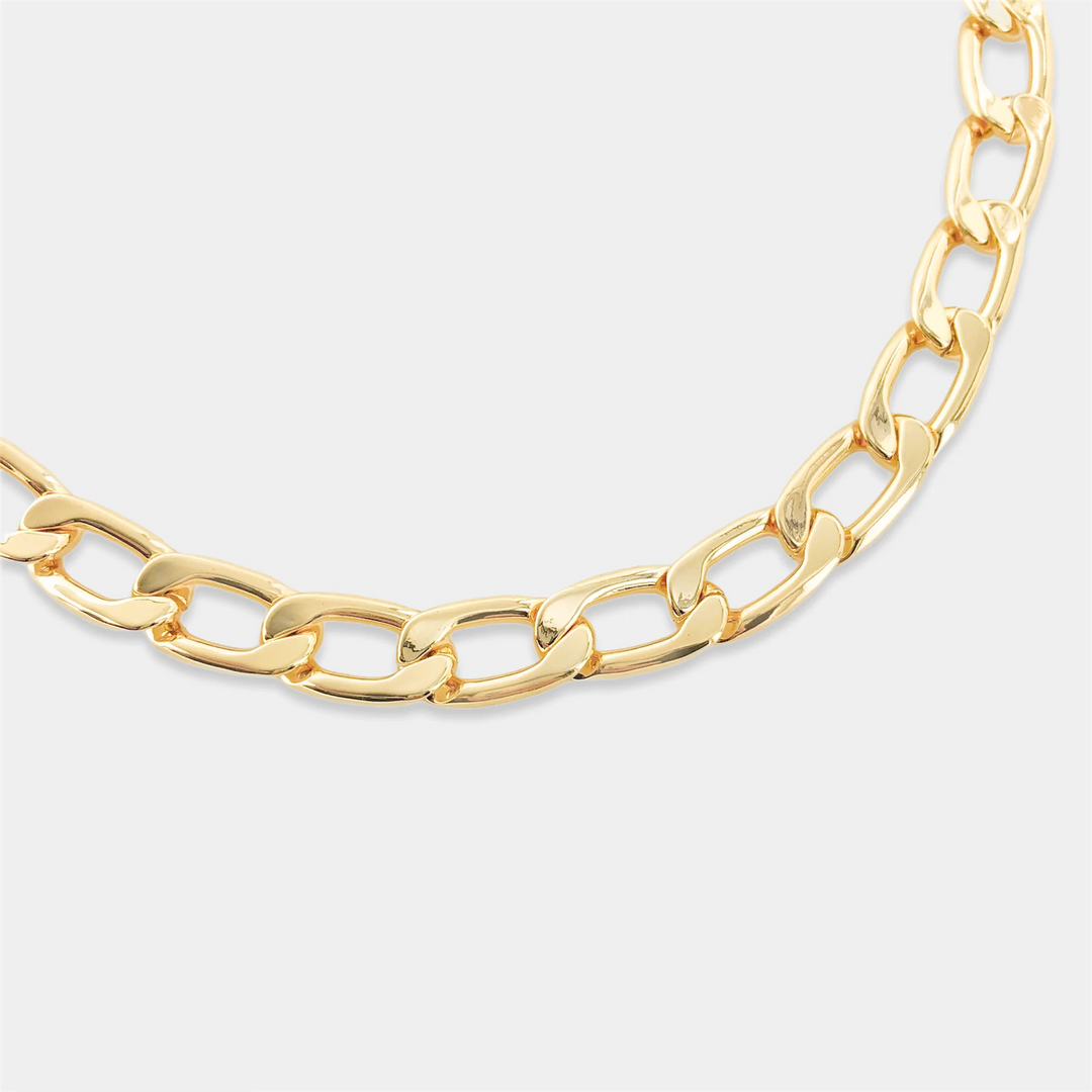 ANK096 - 18" Glossy Cuban Chain Necklace