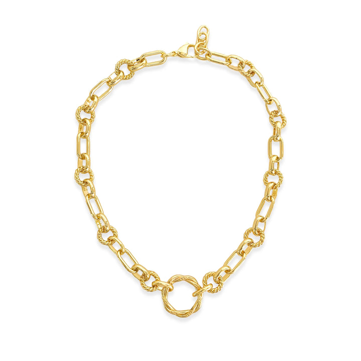 ANK452 - Twisted Oval Necklace