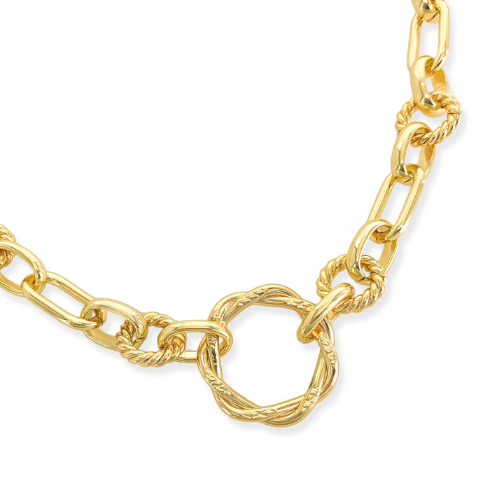 ANK452 - Twisted Oval Necklace