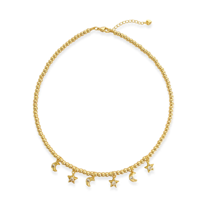 ANK483 - Beaded Chain Necklace