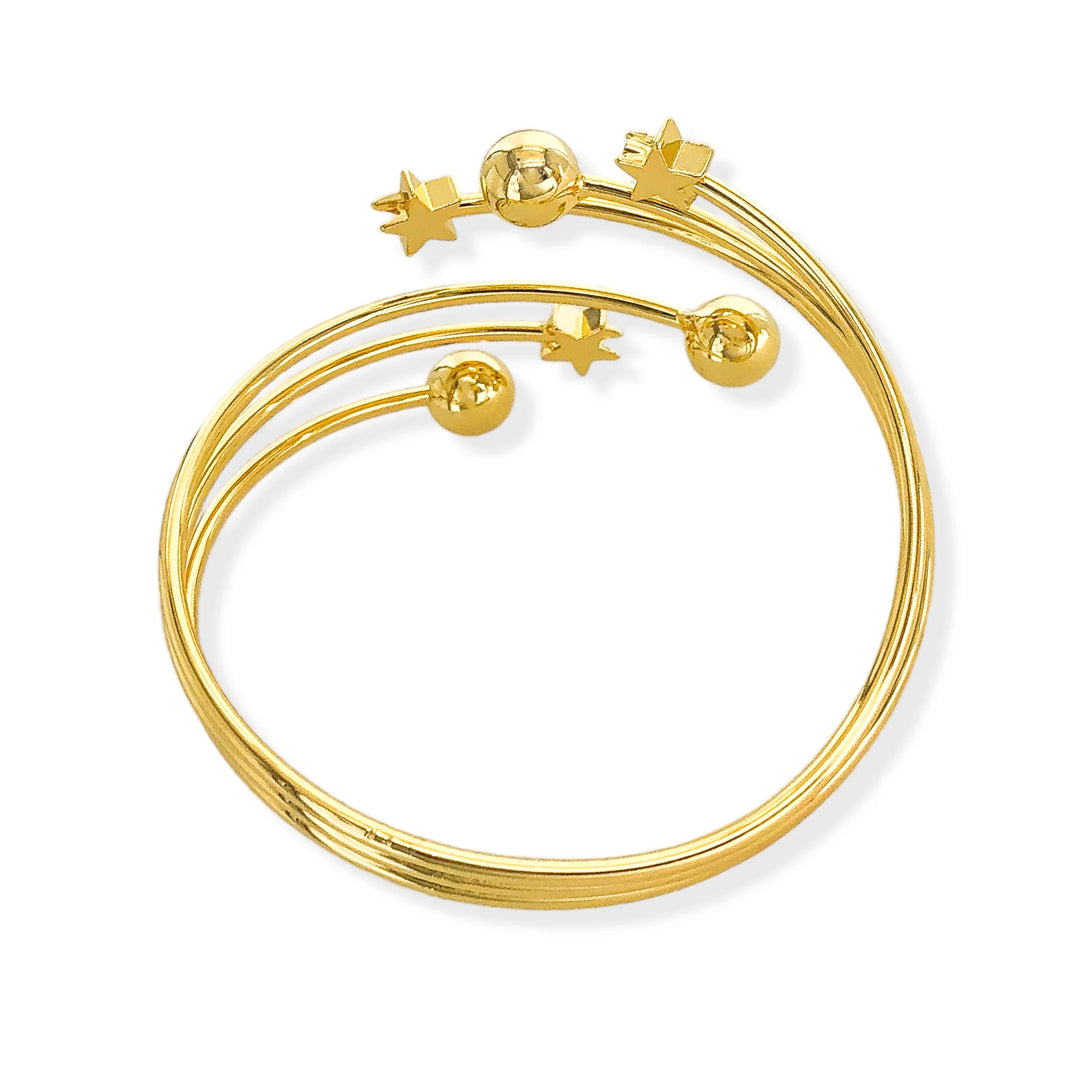 809BR04 - Stars & Spheres Cuff Bracelet