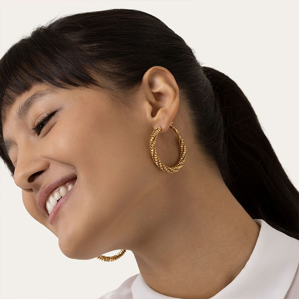 HOOP EARRINGS SMALL NUGGETS Code DD16132S