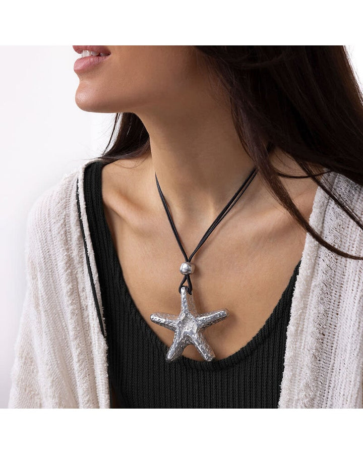 SHORT NECKLACE RAW SEA STAR Code AL02212