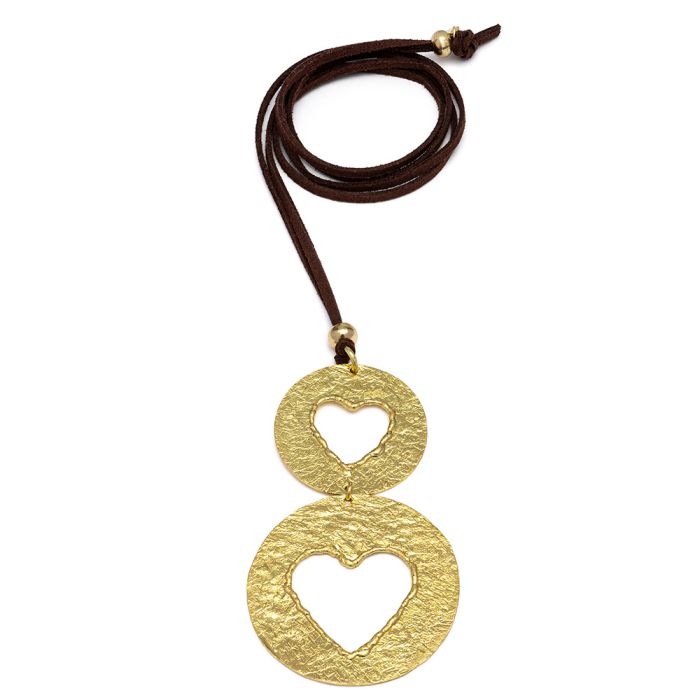 DD02062 PENDENTE PLACCHE CUORI BUCATIZoé Del Mar