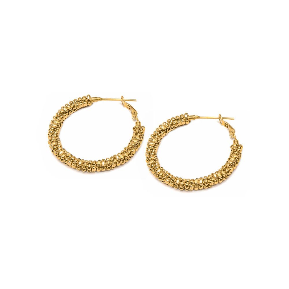 HOOP EARRINGS SMALL NUGGETS CODE DD16132SPANTALLAZoé Del Mar