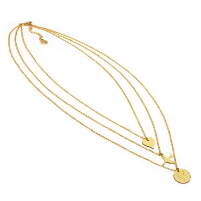 NECKLACE 3 CHAINS TRIP DD04020COLLARZoé Del Mar