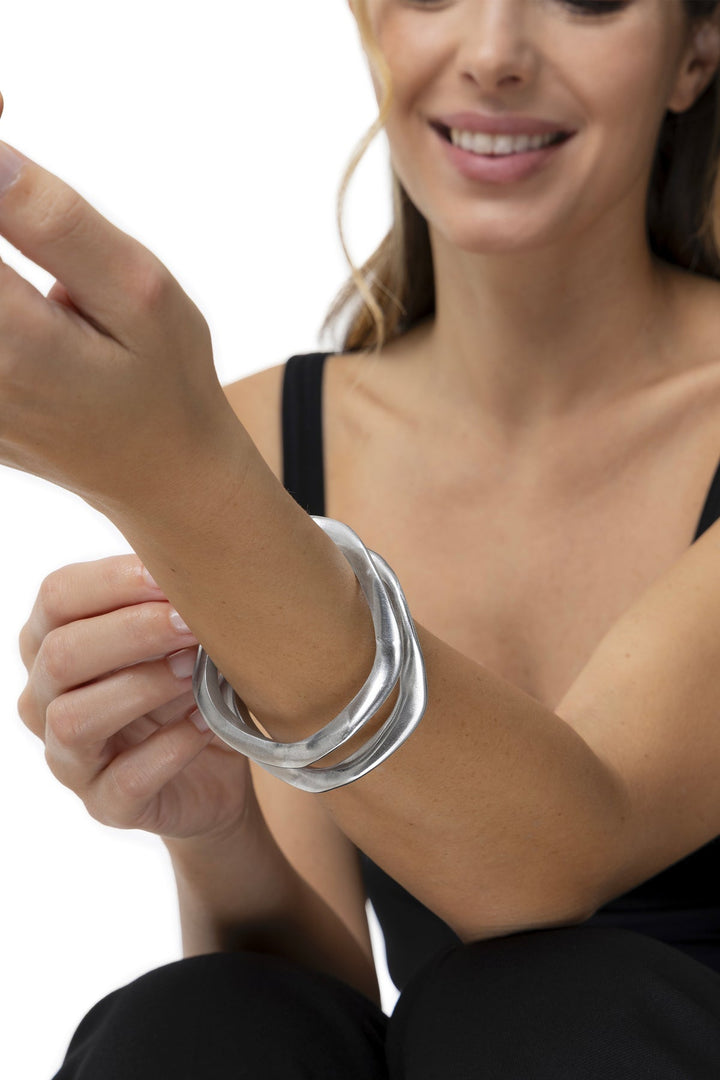 PULSERA RÍGIDA ONDAS PLANAS AL00199Zoé Del Mar