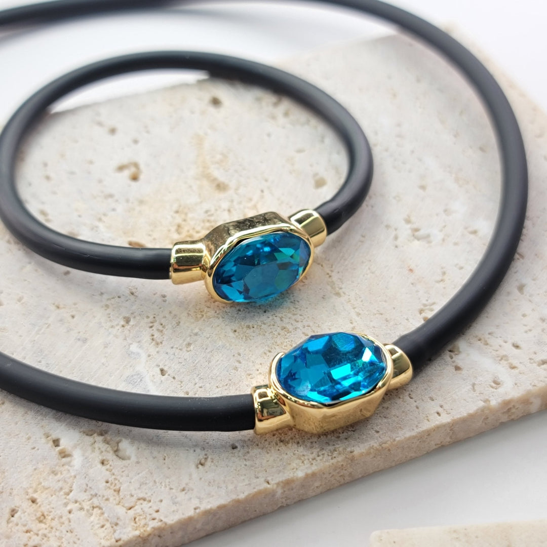SET LIORA NEGRO CADENA Y PULSERAZoé Del Mar