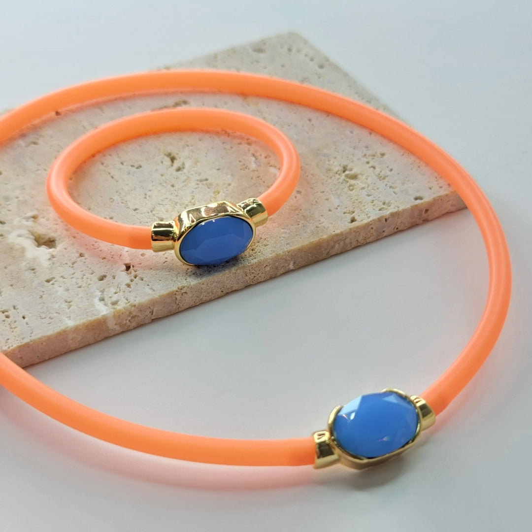 SET LIORA ORANGE CADENA Y PULSERAZoé Del Mar