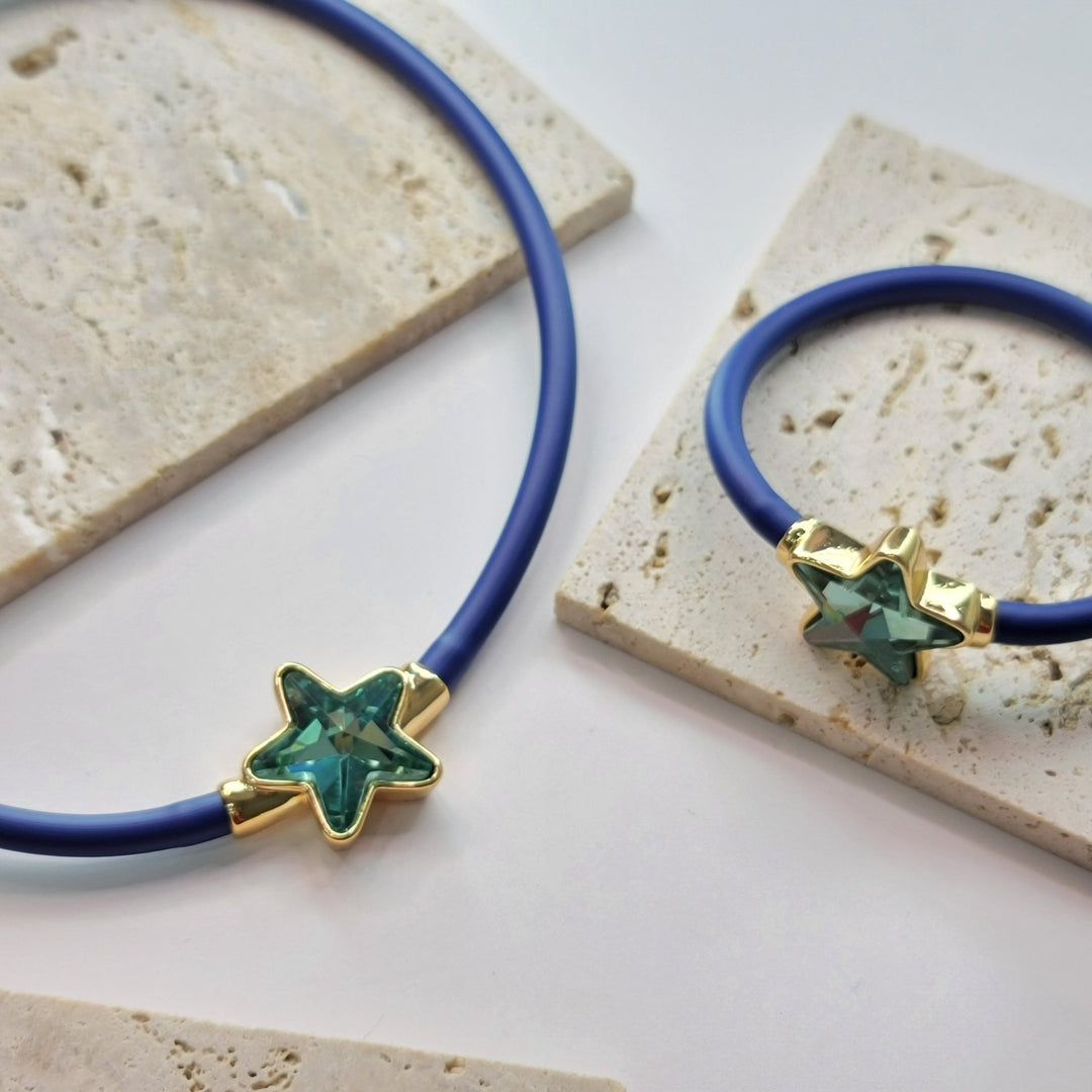 SET STELLA AZUL CADENA Y PULSERAZoé Del Mar