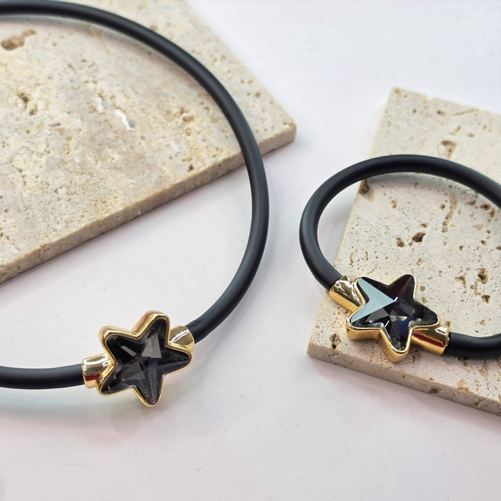 SET STELLA NEGRO CADENA Y PULSERAZoé Del Mar