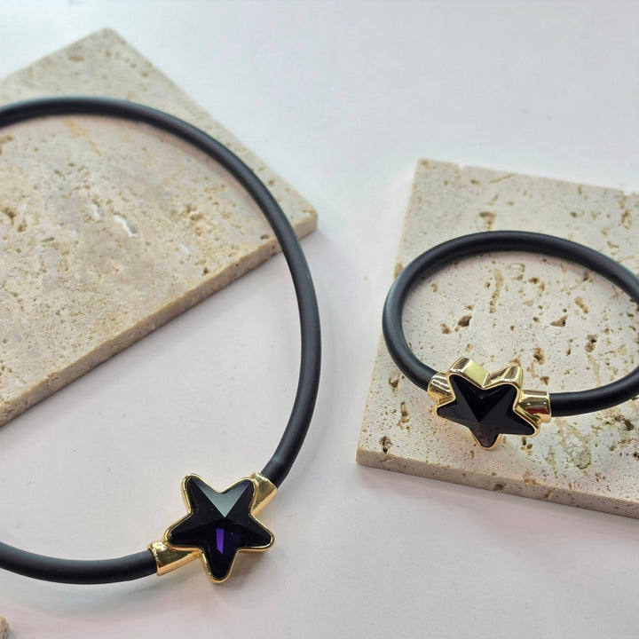 SET STELLA NEGRO CADENA Y PULSERAZoé Del Mar