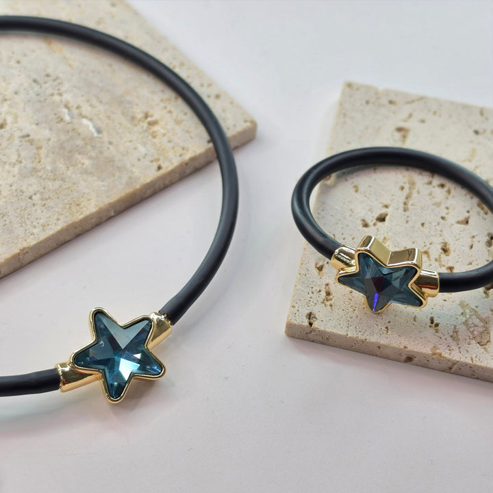 SET STELLA NEGRO CADENA Y PULSERAZoé Del Mar