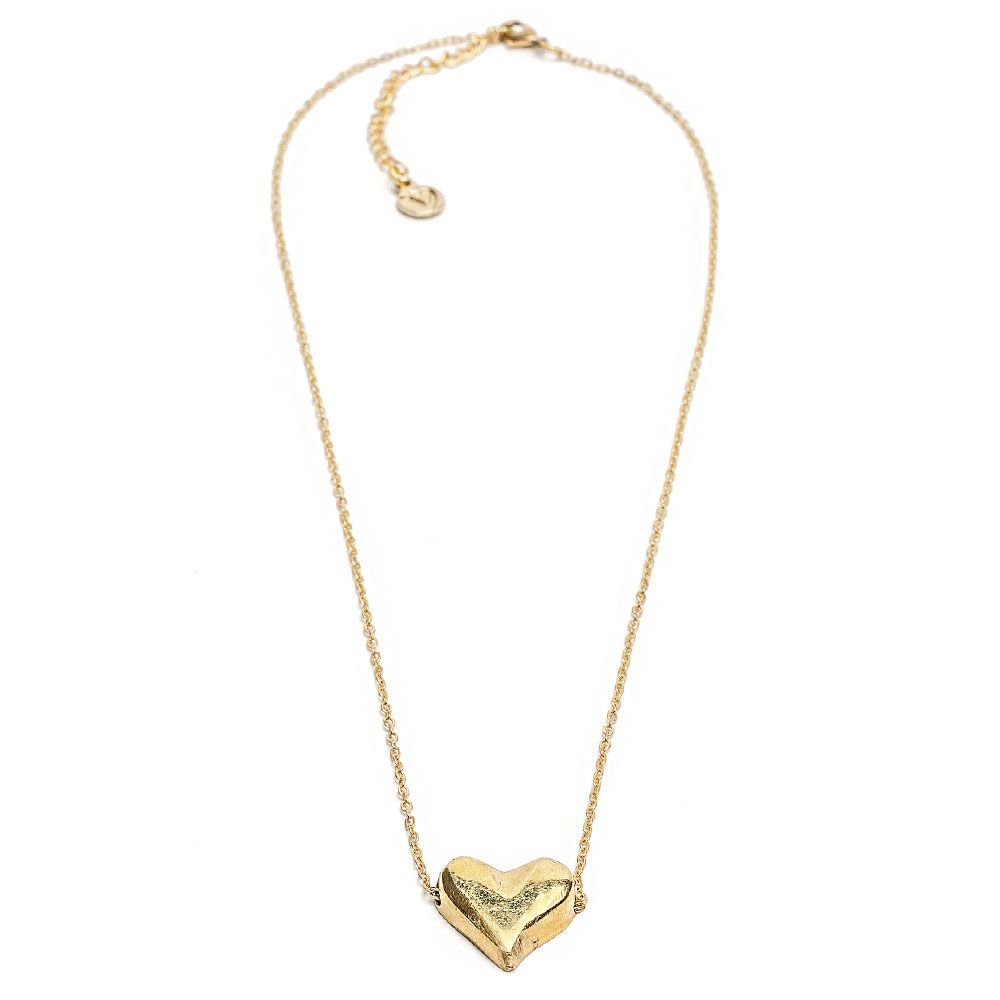 SHORT CHAIN NECKLACE FULL HEART DD04007COLLARZoé Del Mar