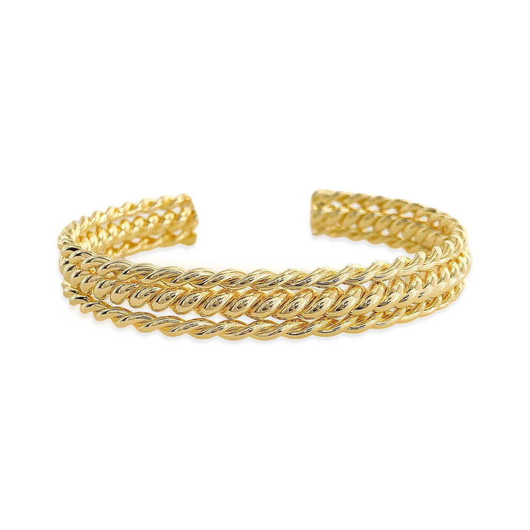 Triple Layer Twisted Cuff BraceletPULSERAZoé Del Mar