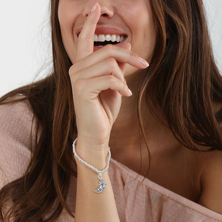 ELASTIC BRACELET MOON & STARS CHARMS