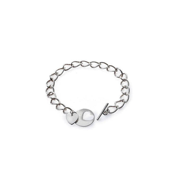 CHAIN BRACELET T-BAR HEART