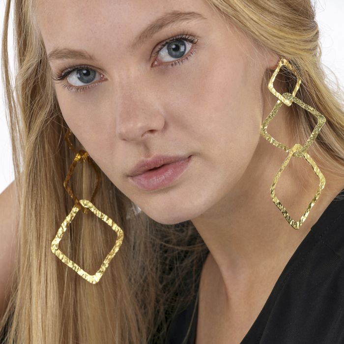 EARRINGS 3 THIN RHOMBUS